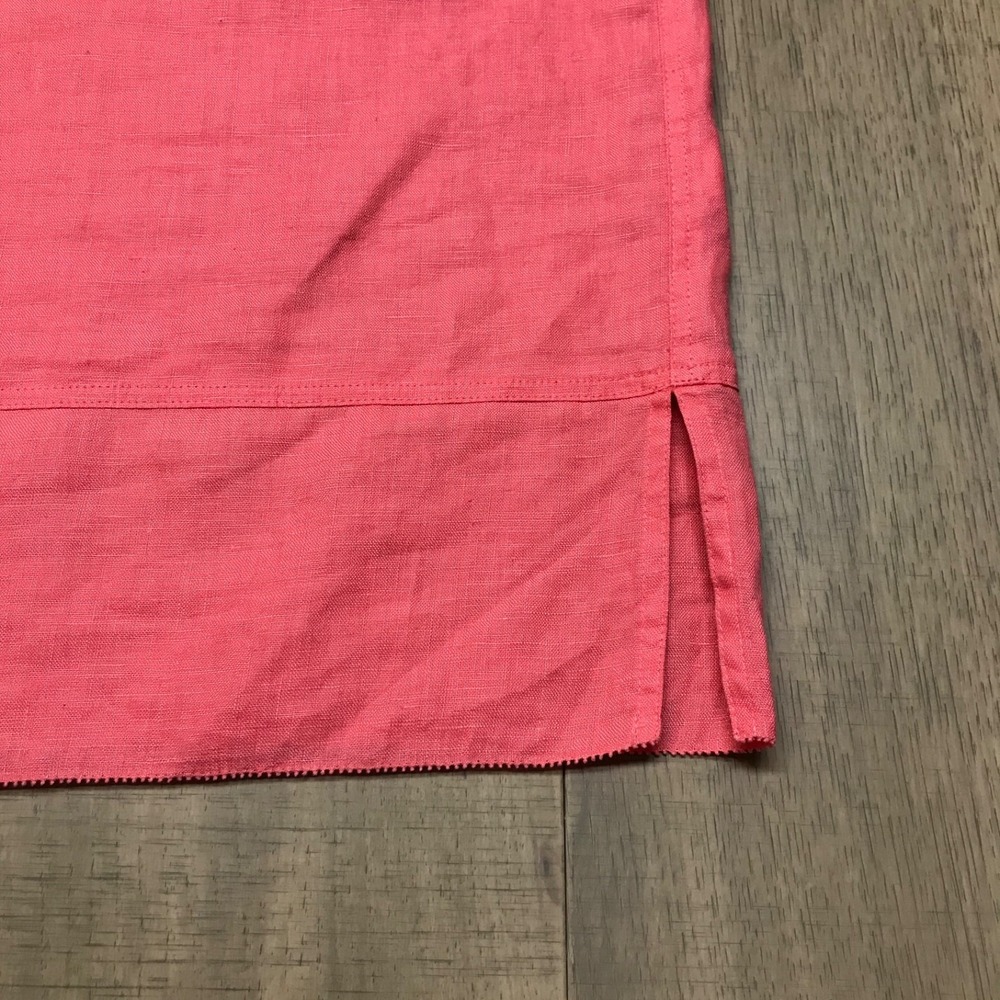 J. Jill Love Linen Shift Dress Womens Size XL Pink Short Sleeve V-Neck Summer - Picture 7 of 12